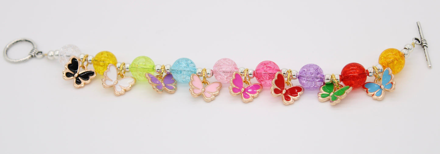 Sparkle Butterfly Charm Bracelet