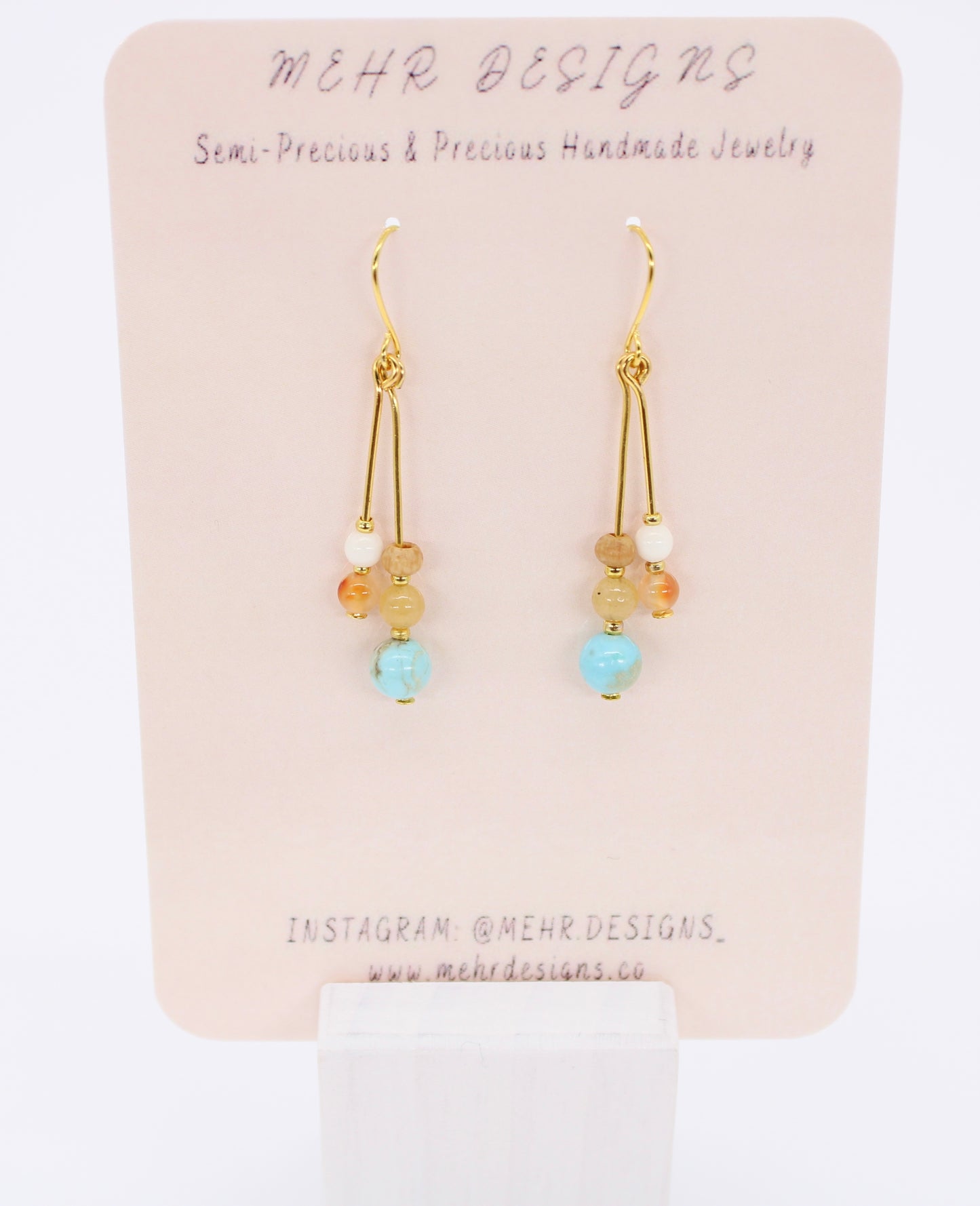 Turquoise Double Layer Earrings