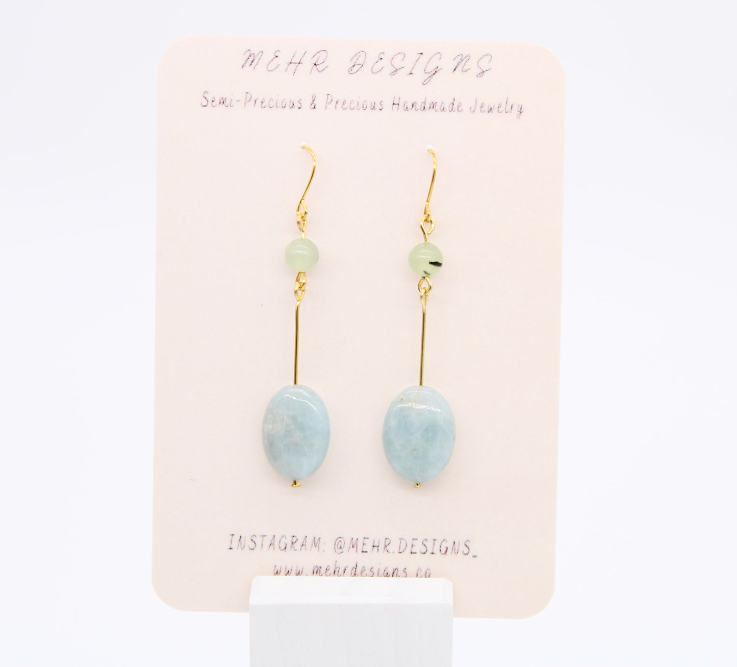 Tiered Aquamarine Earrings