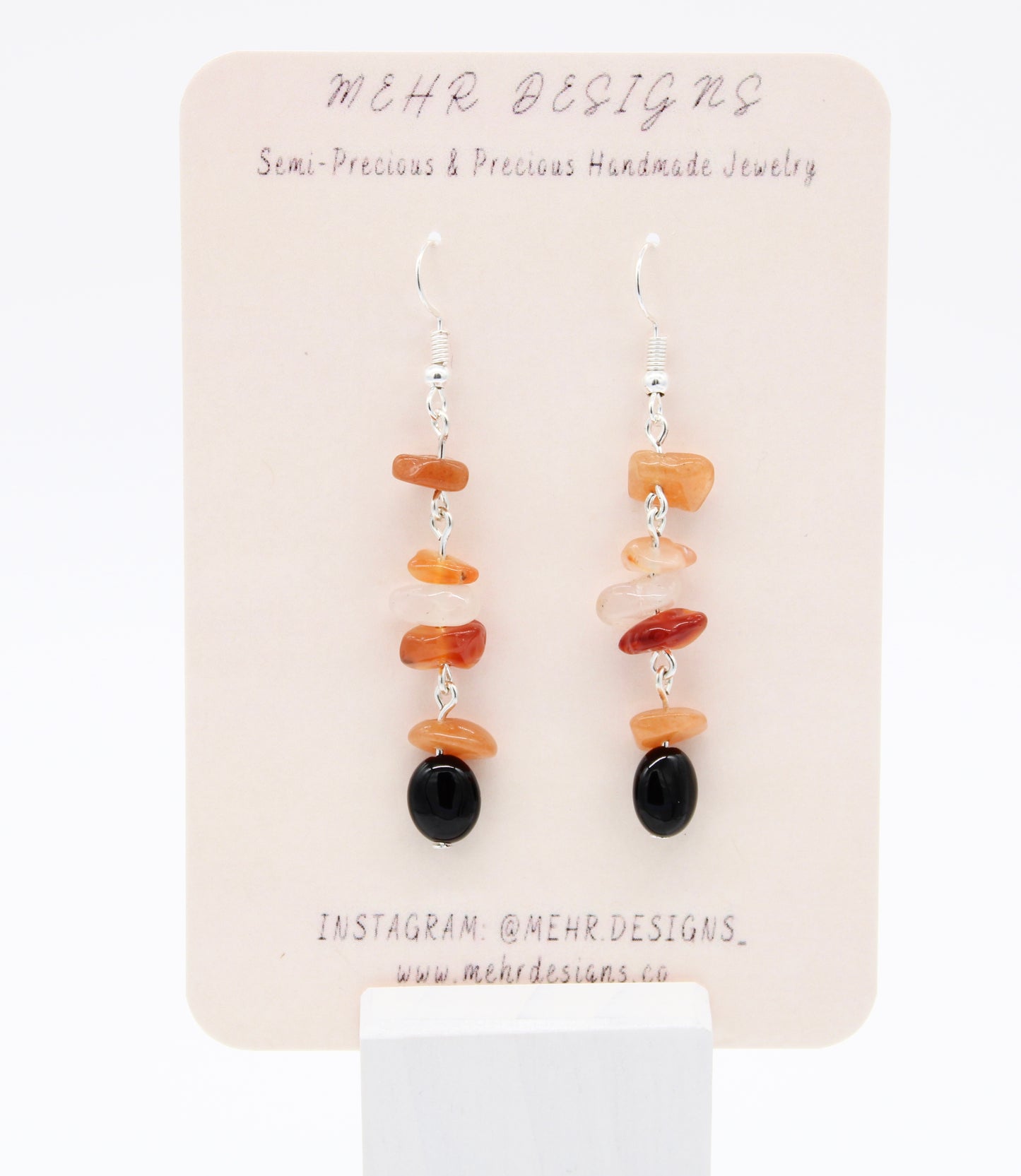 Carnelian Stacked Earrings