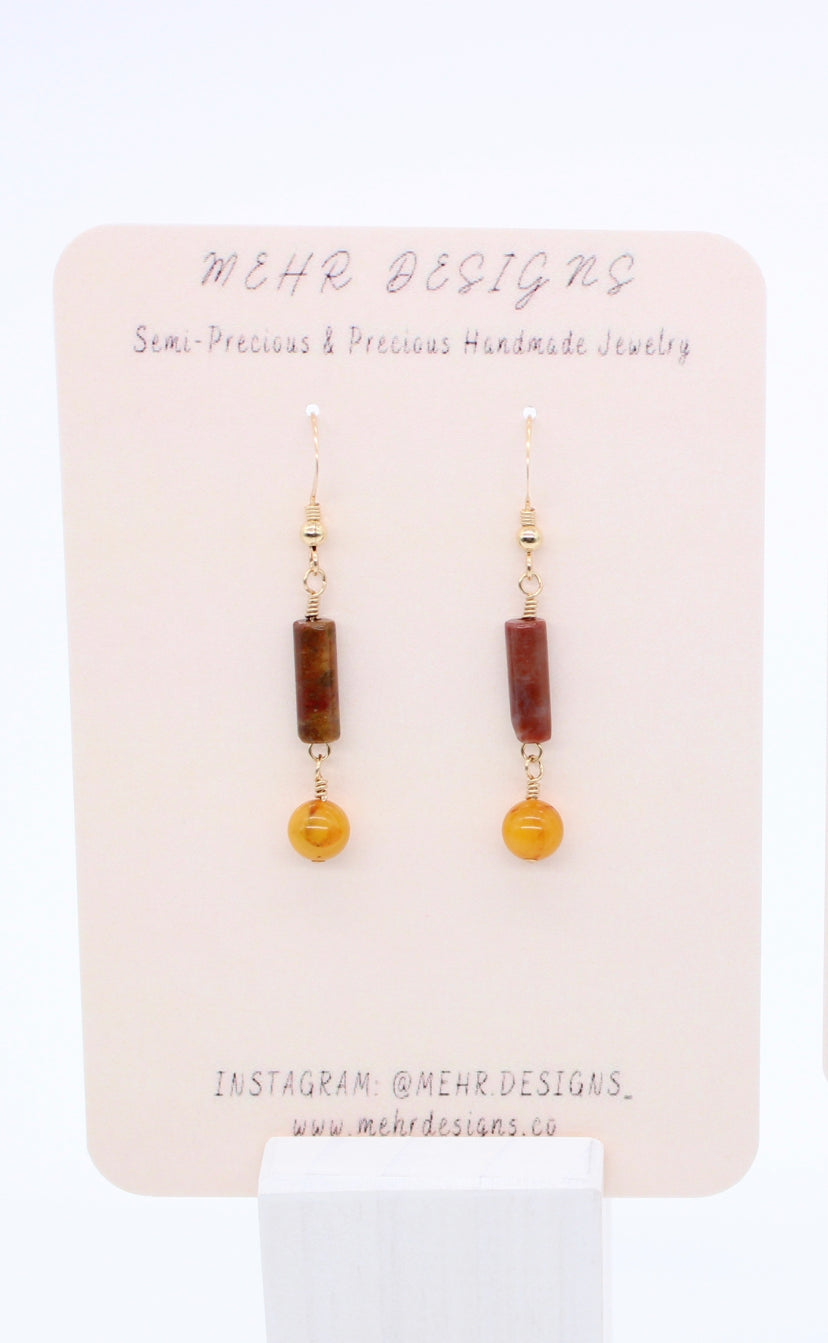 Amber Ball Earrings