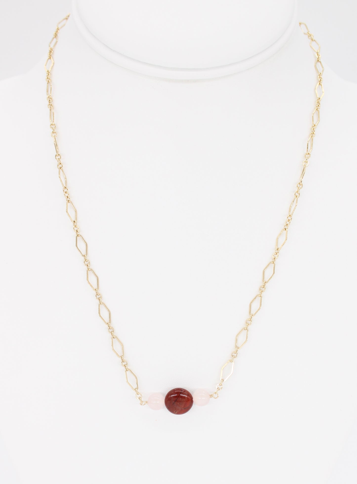 Jasper & Morganite Necklace