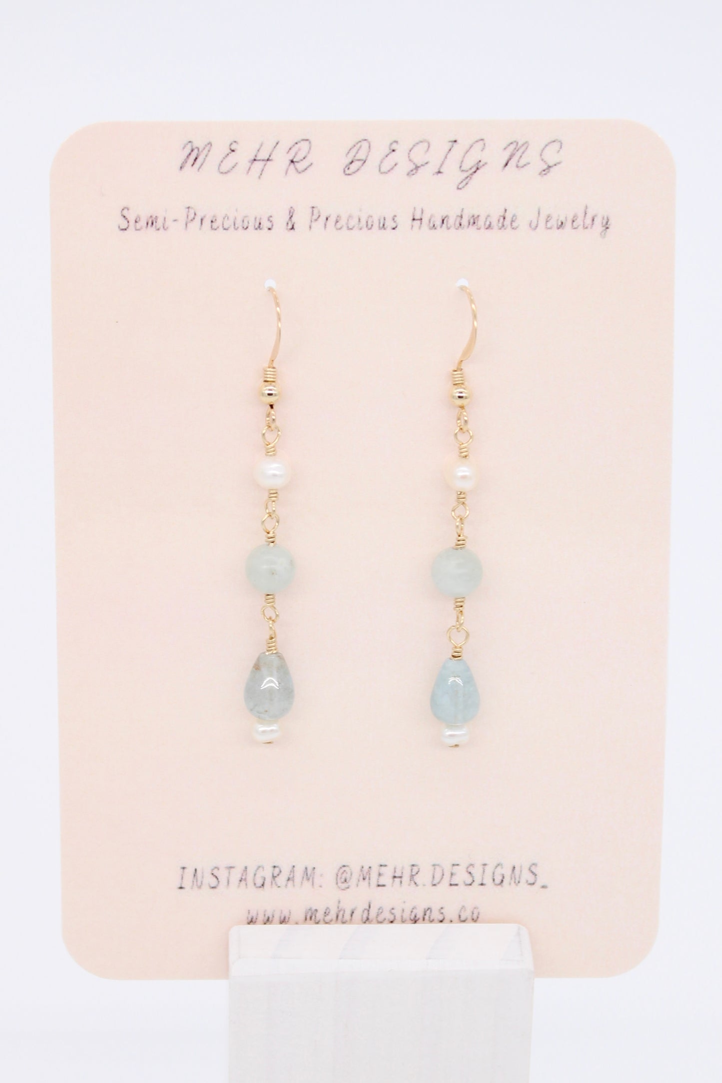 Blue Pearl Set (Earrings & Necklace)