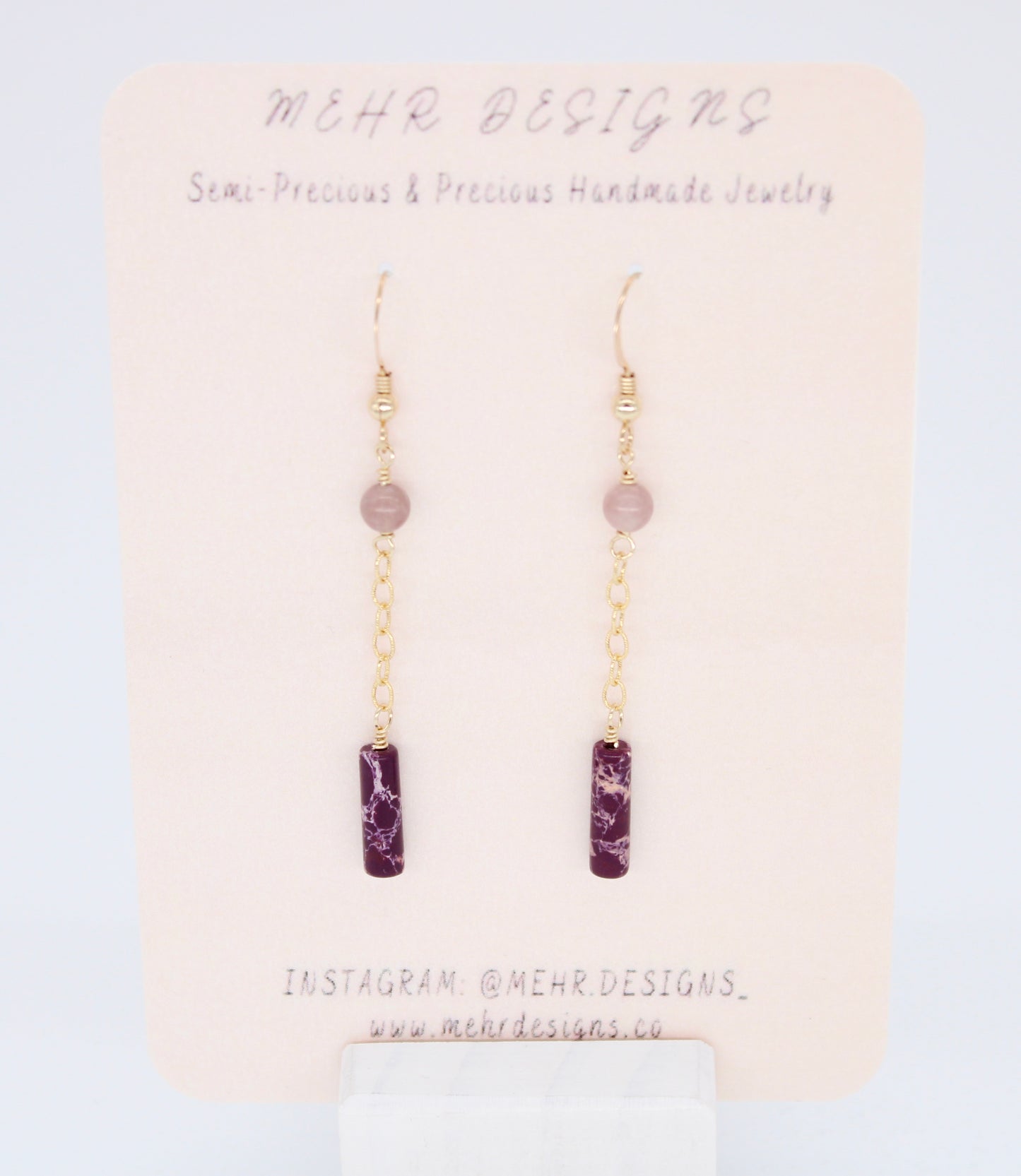 Jasper & Quartz earrings