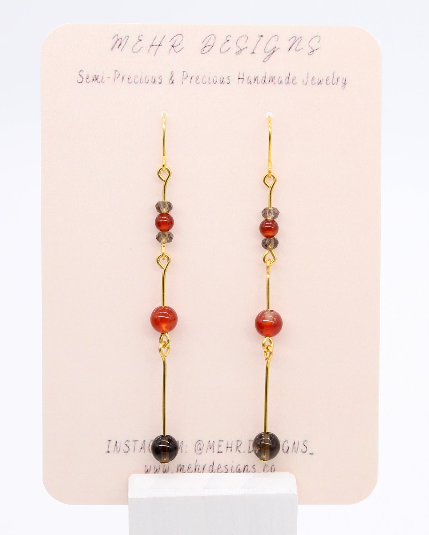 Step Carnelian Earrings