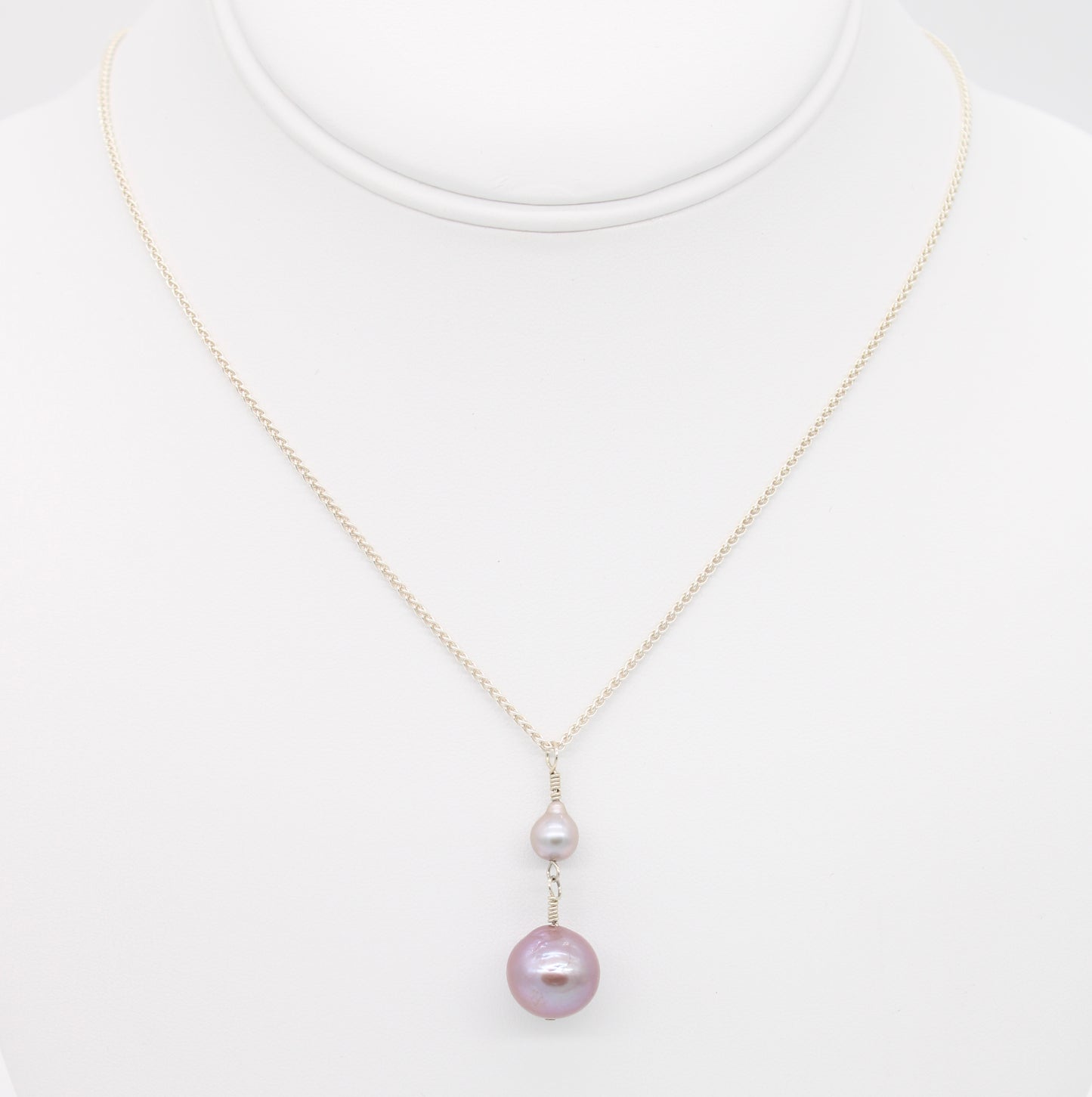 Purple Edison Pearl Locket Necklace