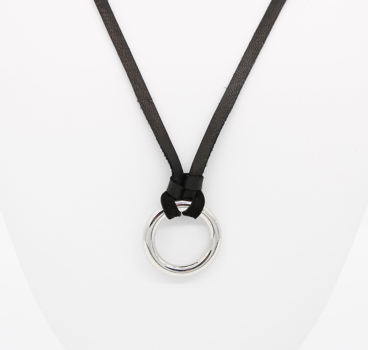 Leather Ring Necklace