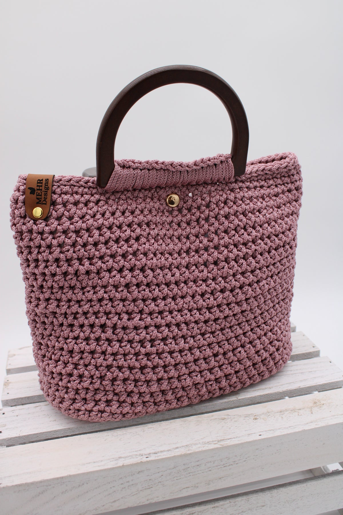 Pink Crochet Purse