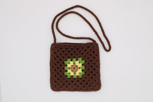 Brown Sunflower Purse w/Liner