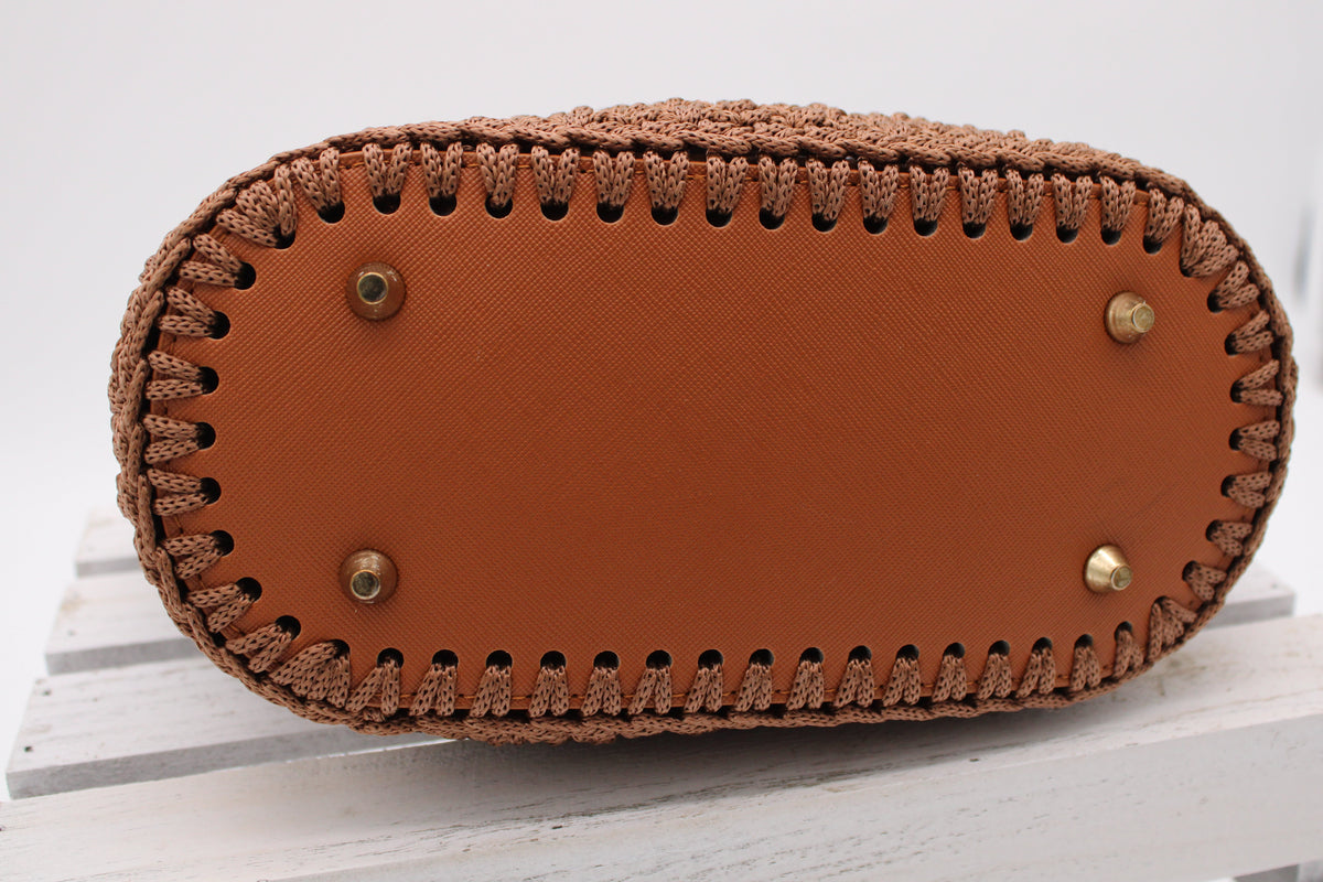 Brown Crochet Purse
