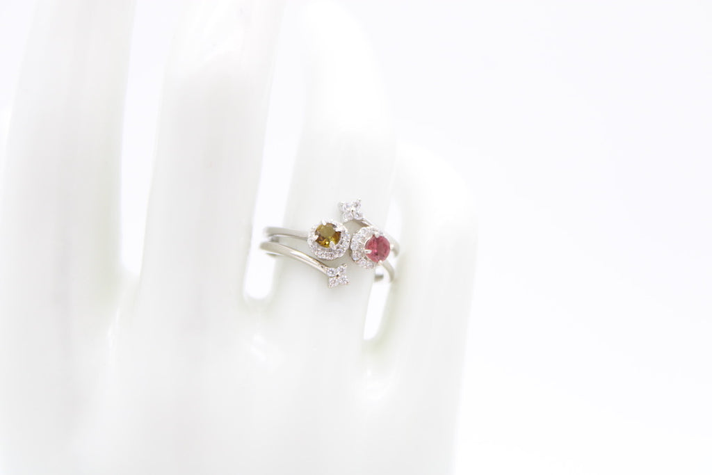 Stackable Tourmaline Round Ring