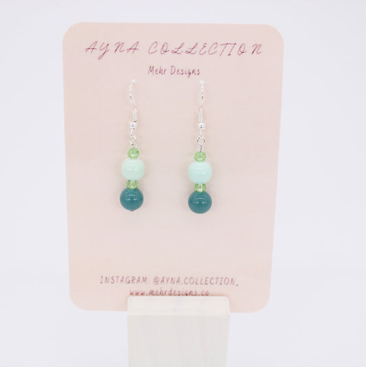 Green Mar Stacked Earrings