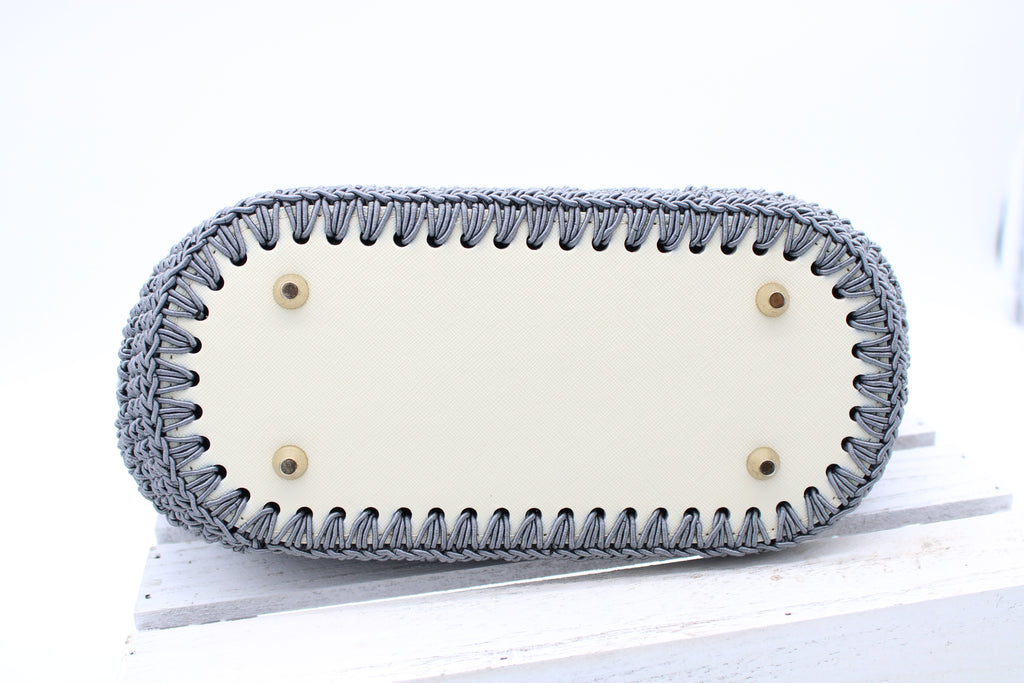 Grey Crochet Purse