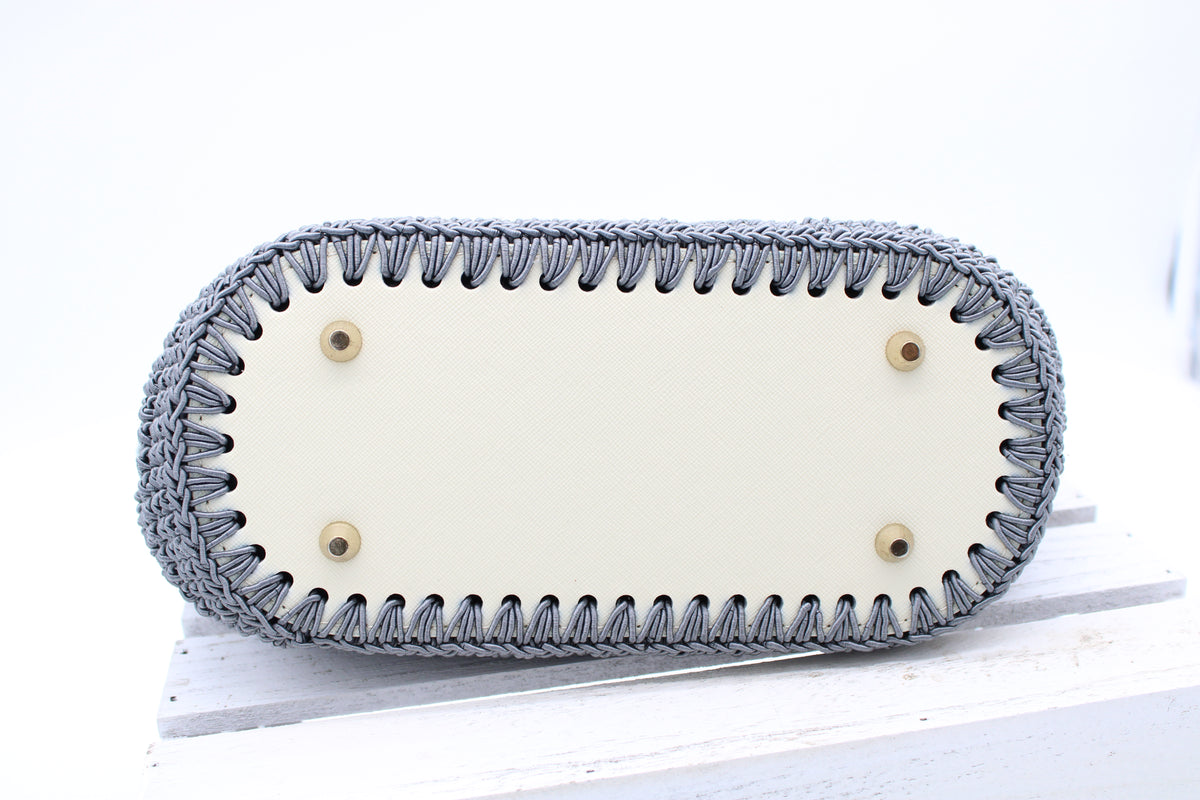 Grey Crochet Purse