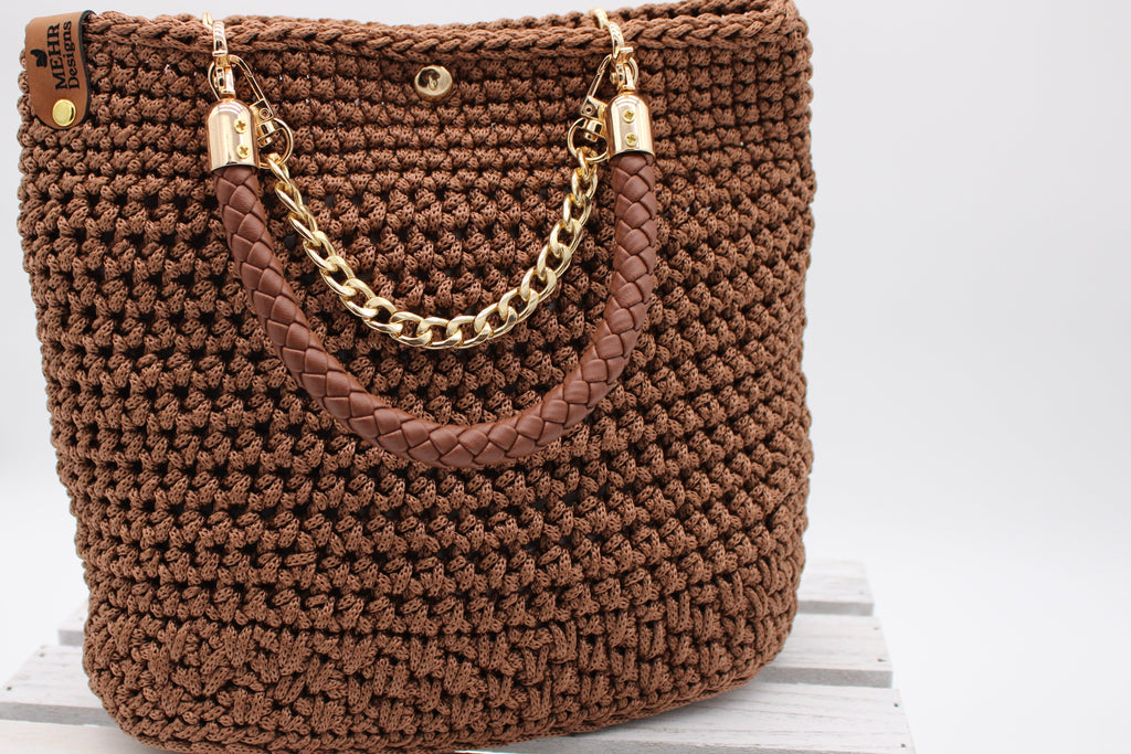 Brown Crochet Purse