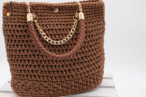 Brown Crochet Purse