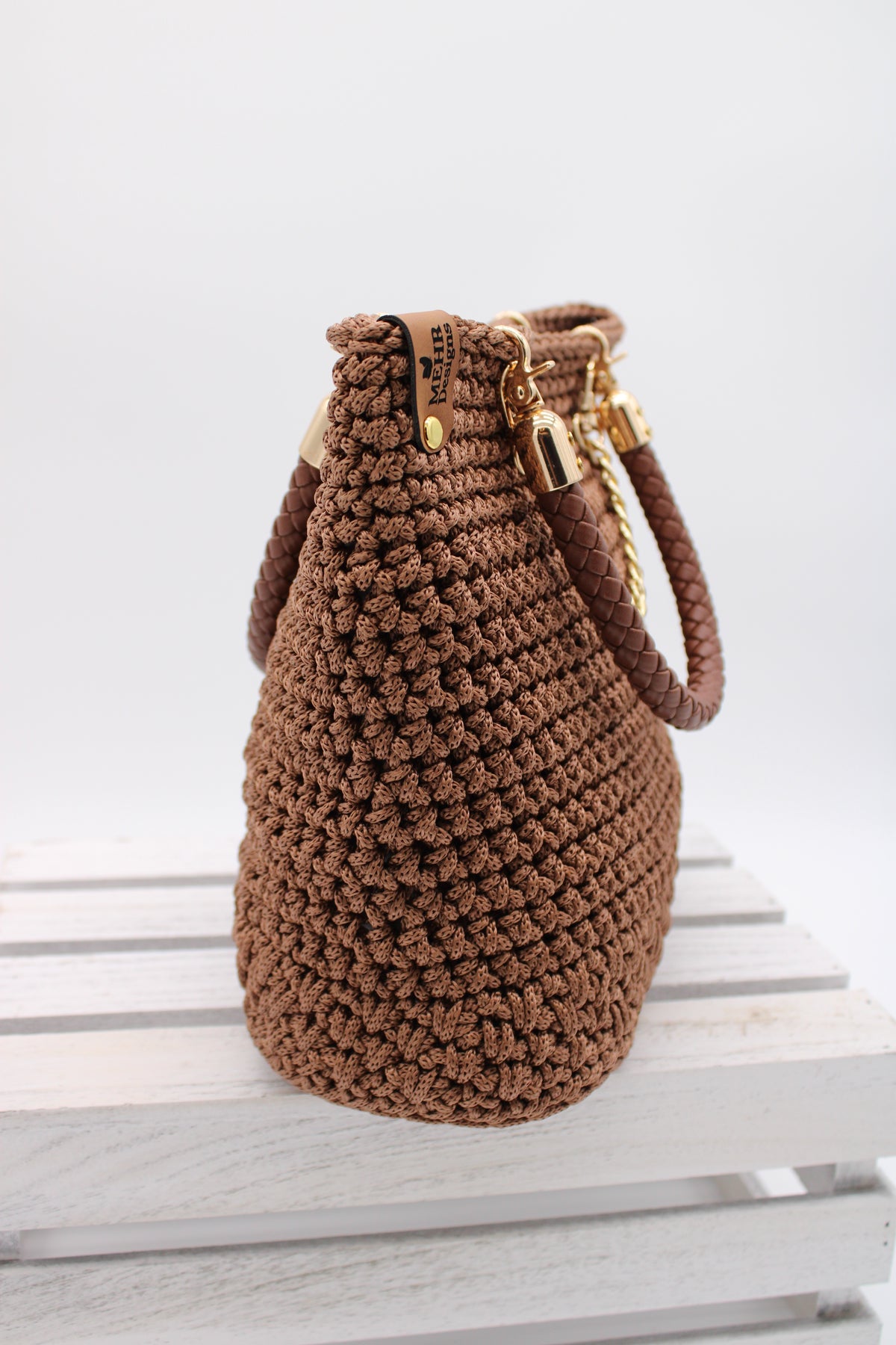 Brown Crochet Purse