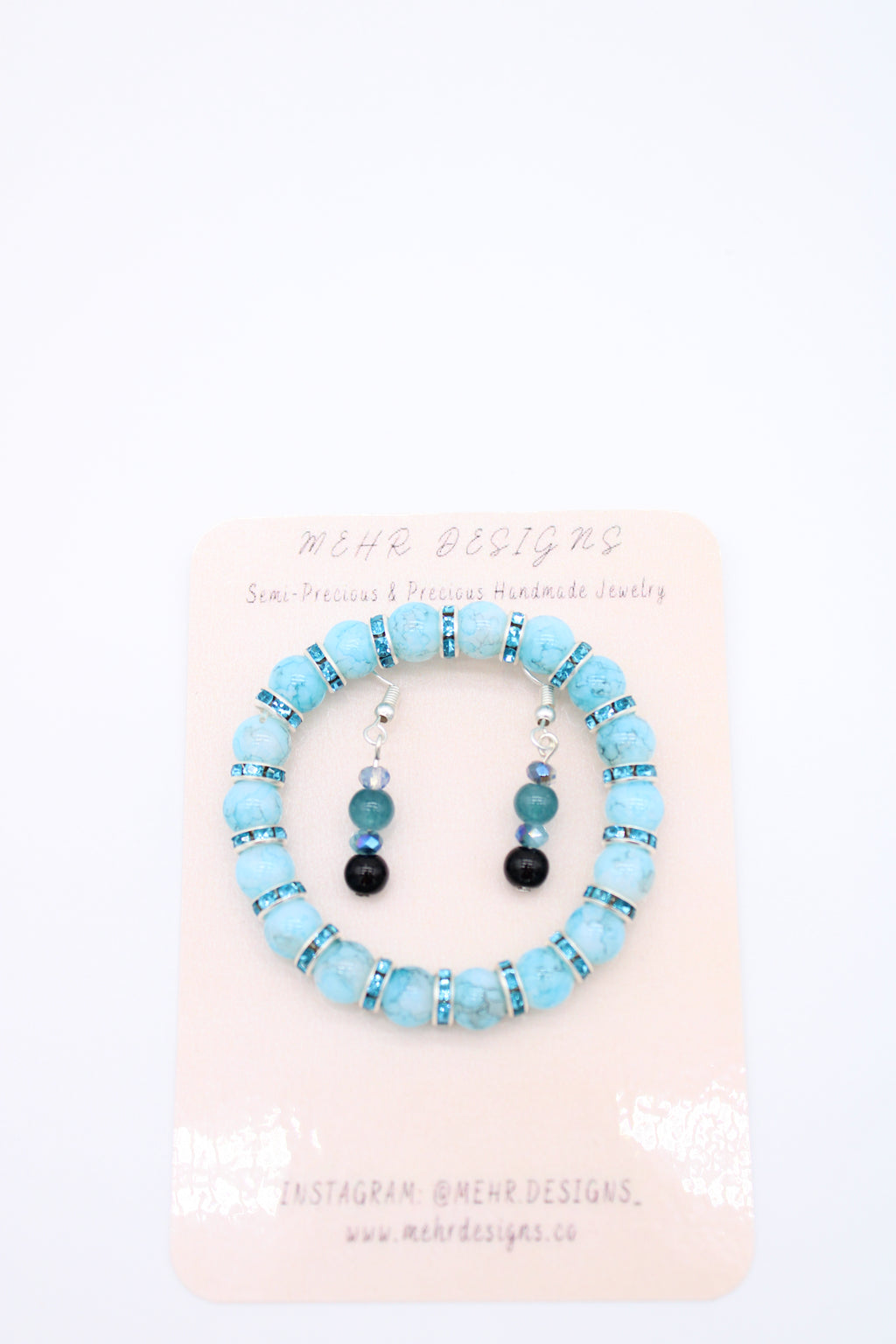 Aqua Bracelet & Earrings