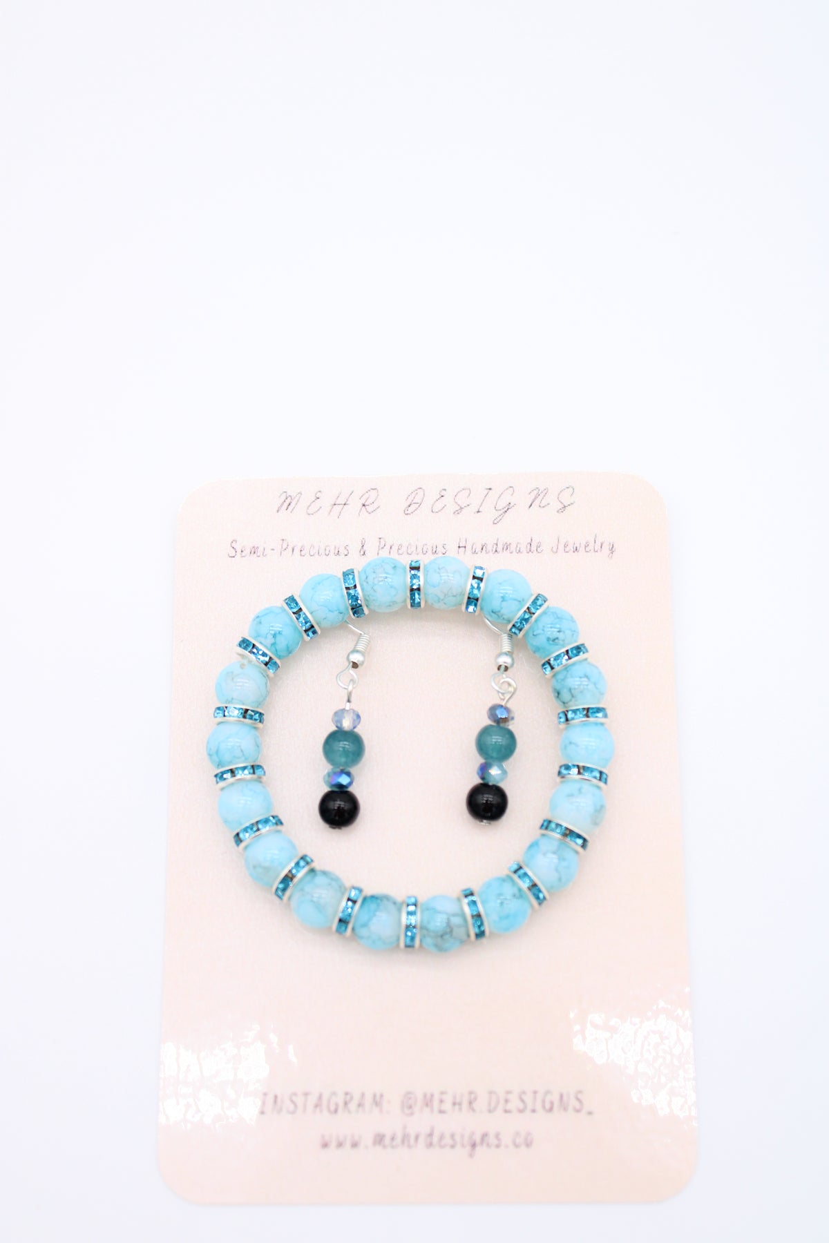 Aqua Bracelet & Earrings