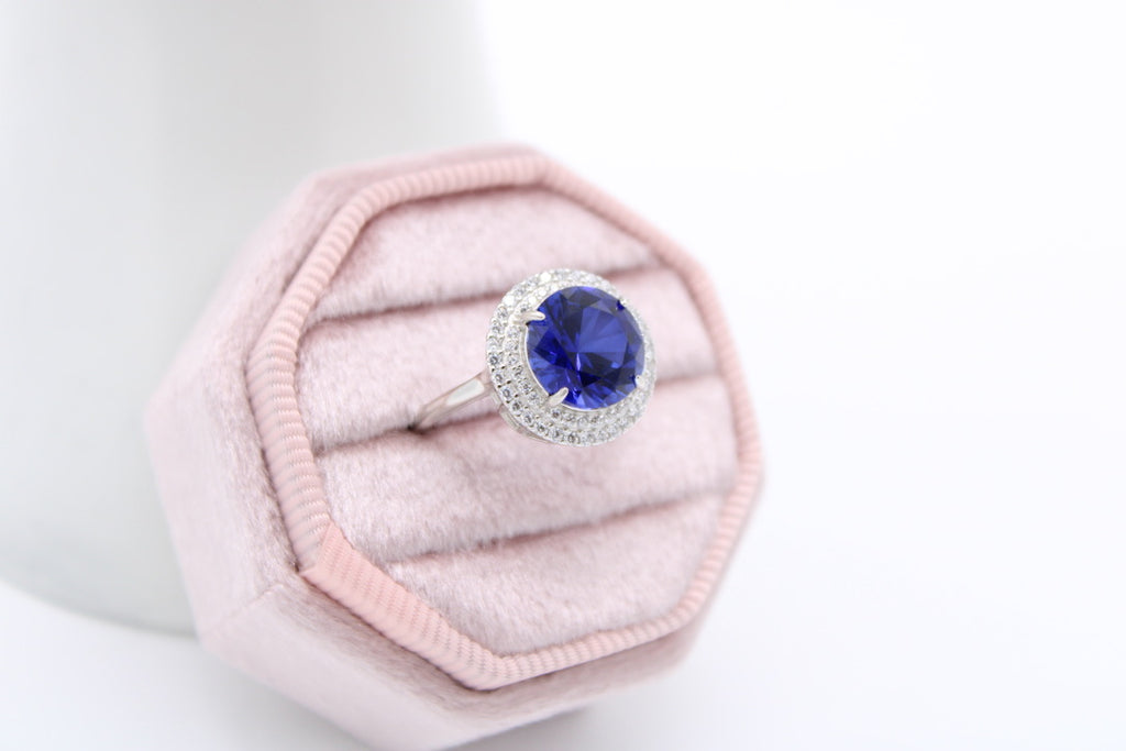 Gemstone Halo Rings