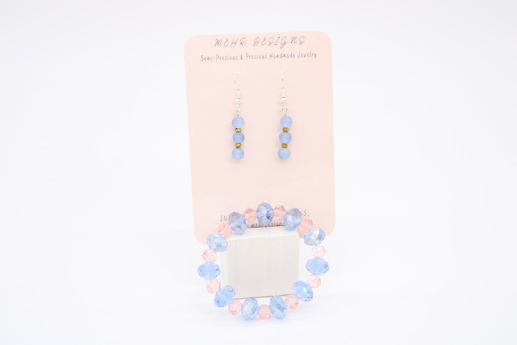 Blush Bracelet & Earrings