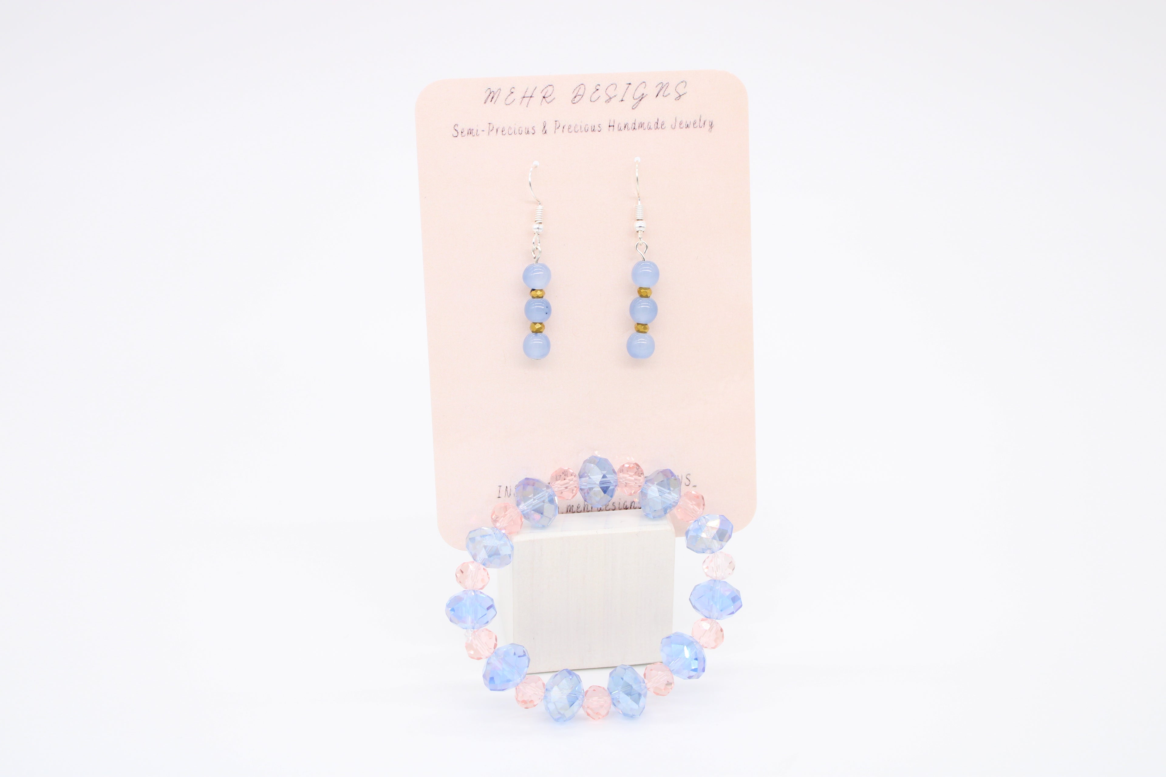 Blush Bracelet & Earrings