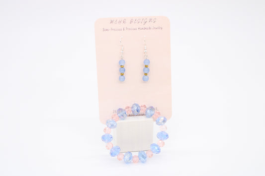 Blush Bracelet & Earrings