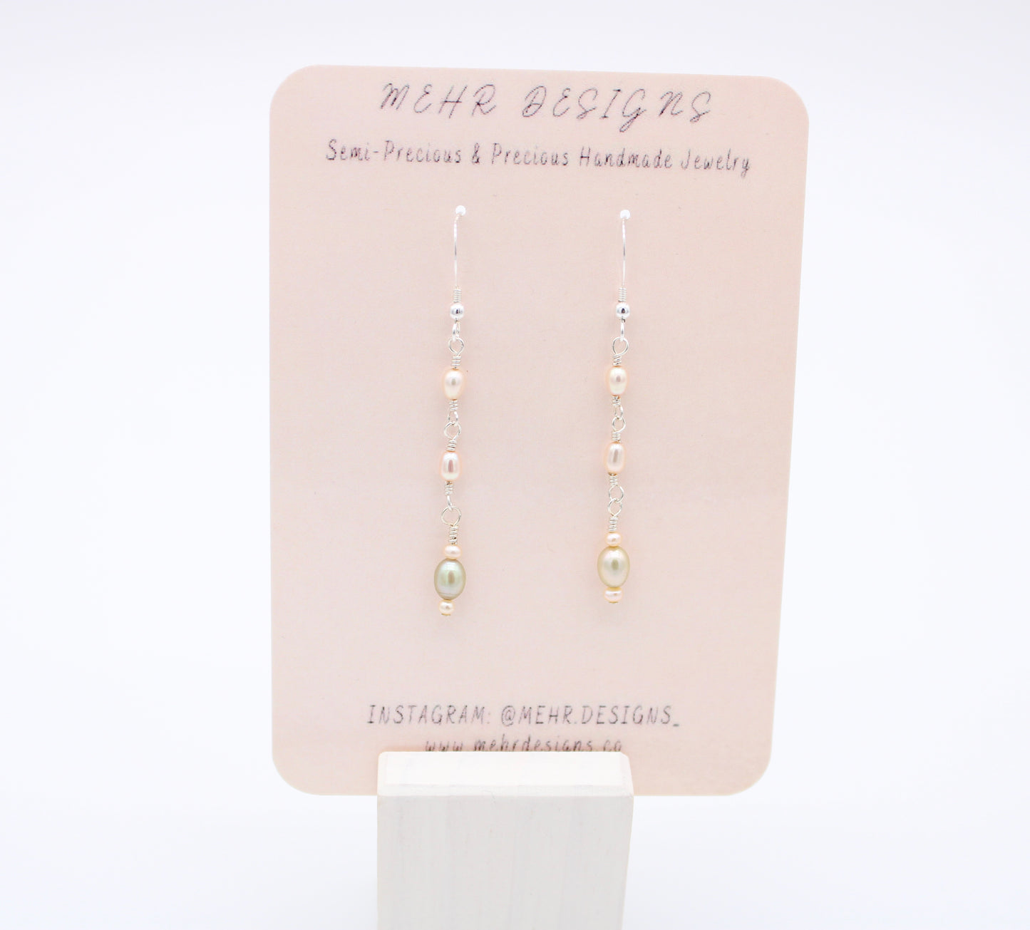 Green Pearl Earrings
