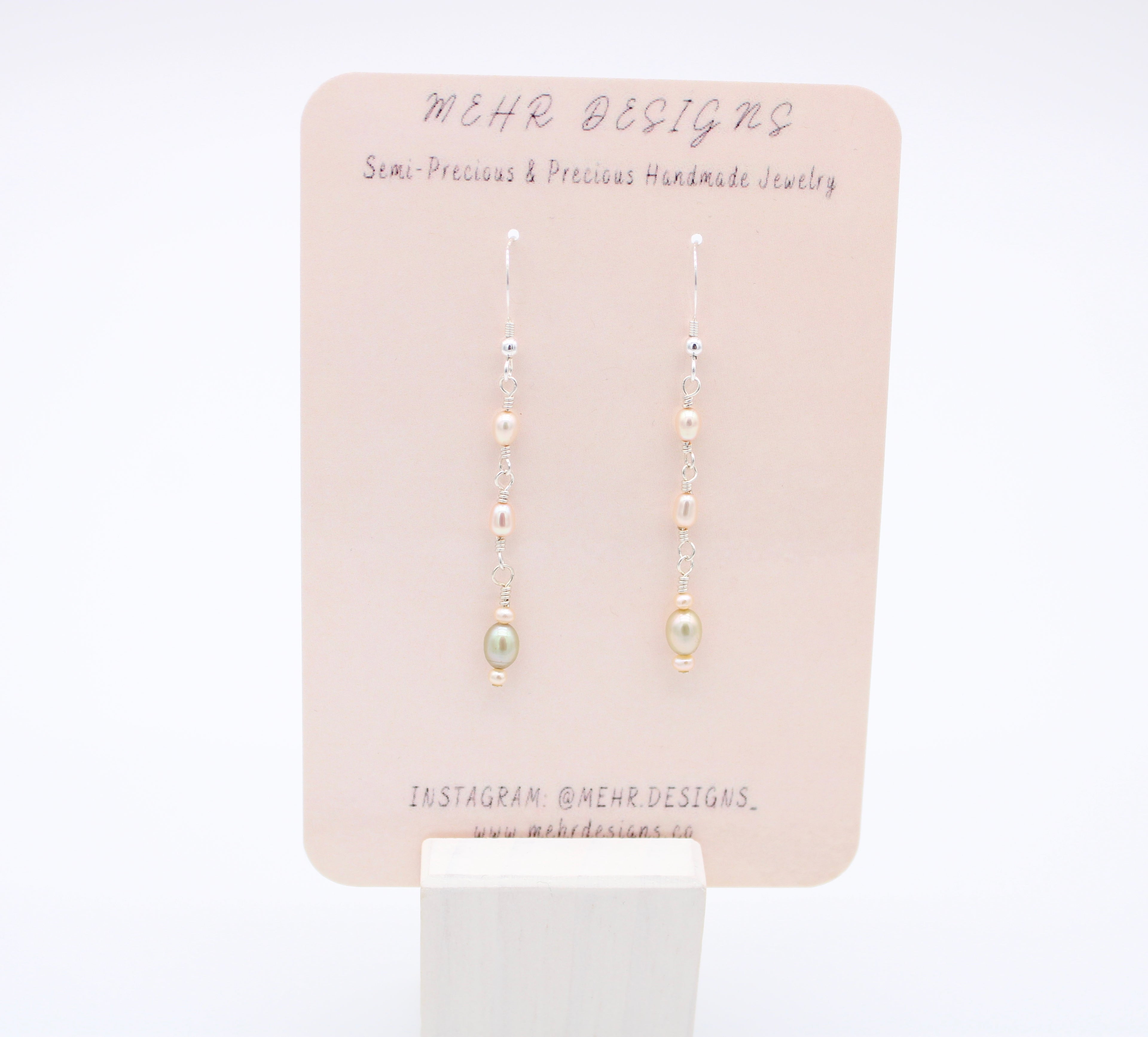 Green Pearl Earrings
