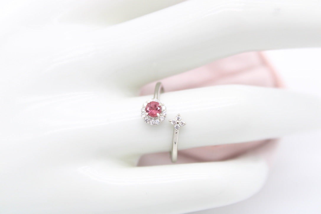 Stackable Tourmaline Round Ring