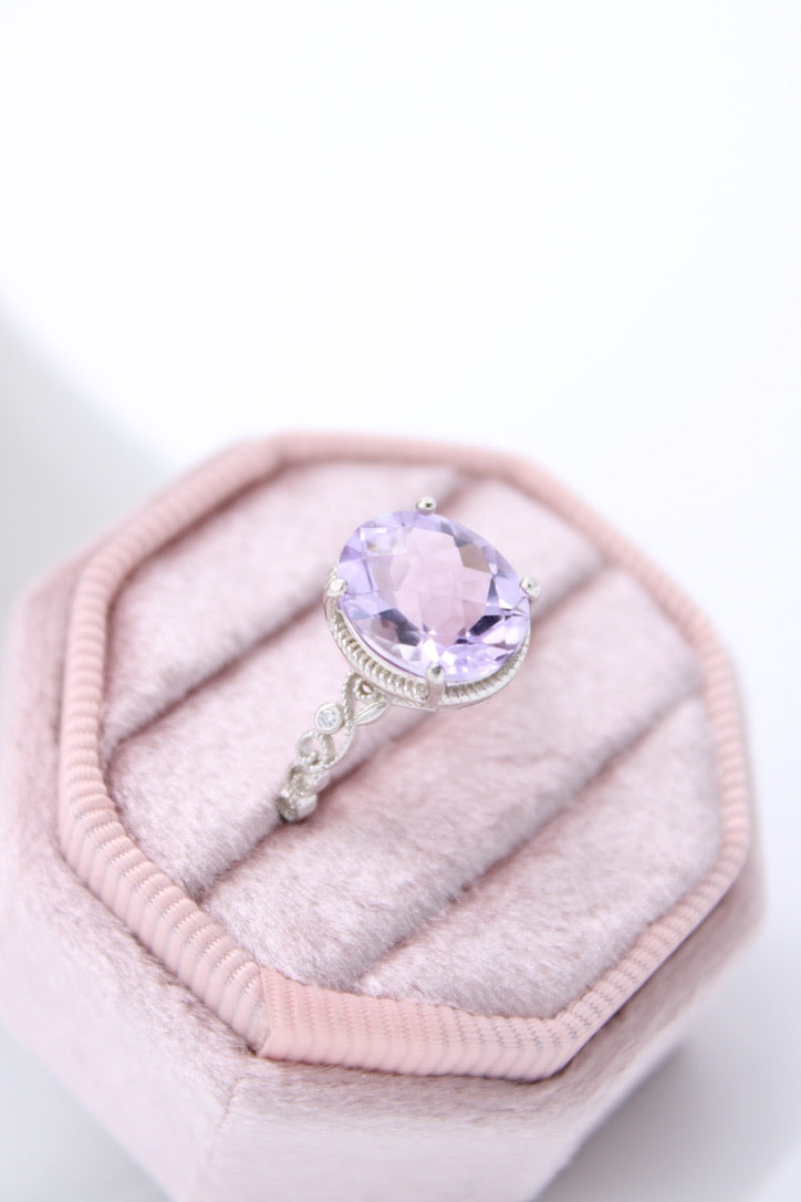 Lavender Amethyst Vine Ring