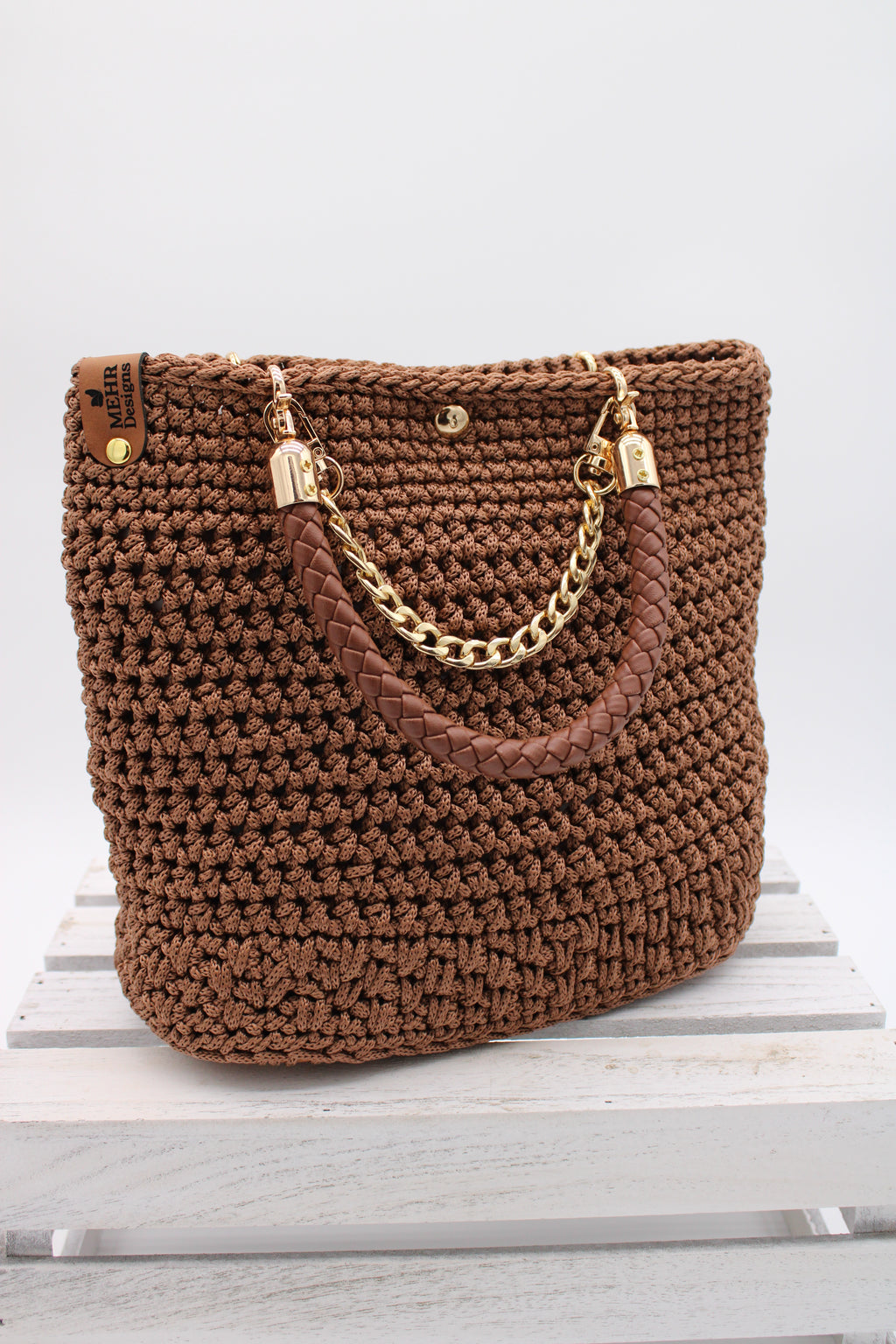 Brown Crochet Purse