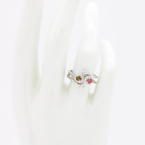 Stackable Tourmaline Round Ring
