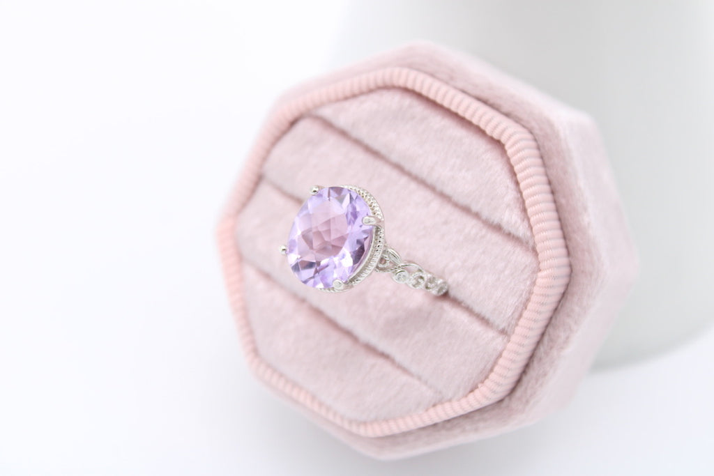 Lavender Amethyst Vine Ring
