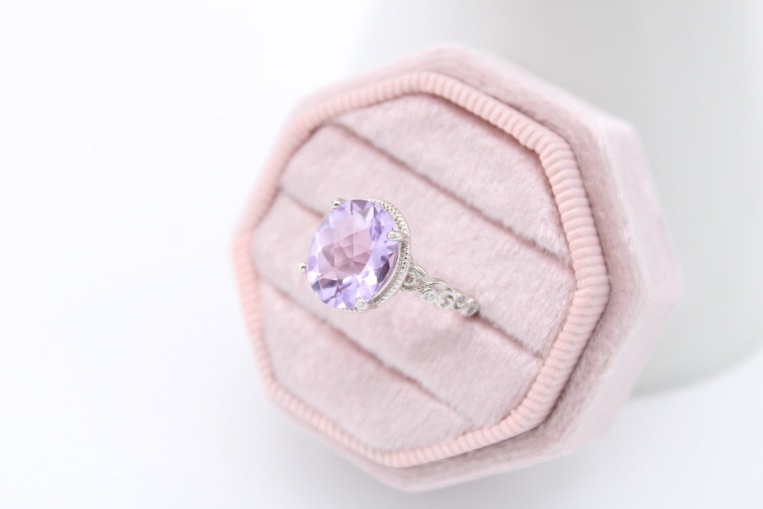 Lavender Amethyst Vine Ring