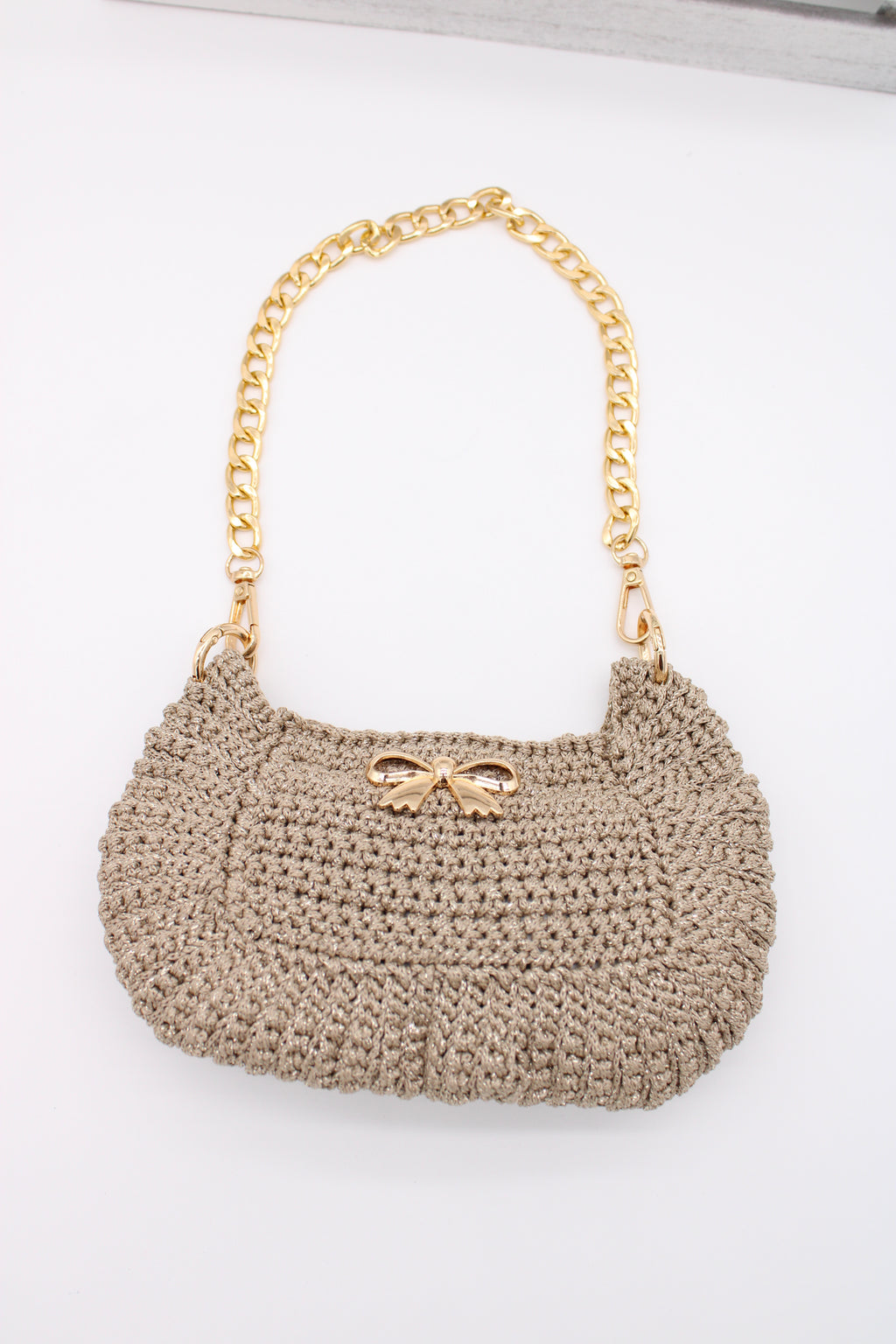 Gold Crochet Purse