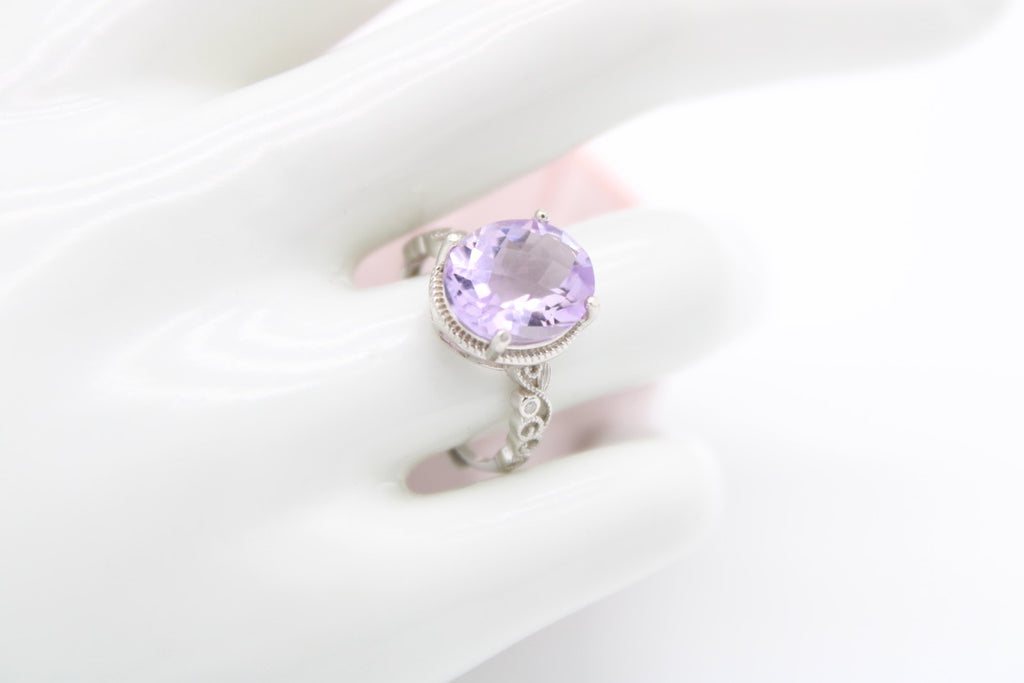 Lavender Amethyst Vine Ring