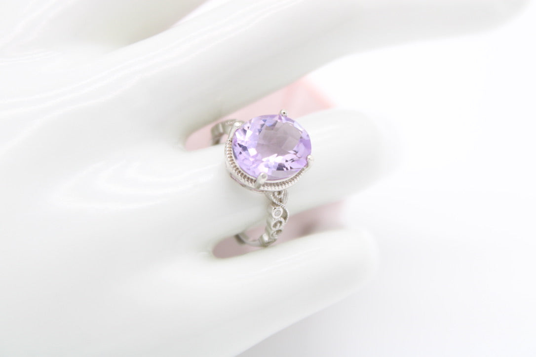Lavender Amethyst Vine Ring