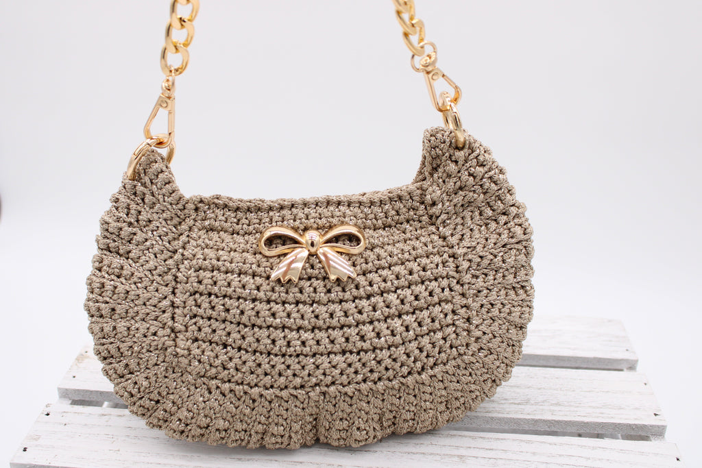 Gold Crochet Purse