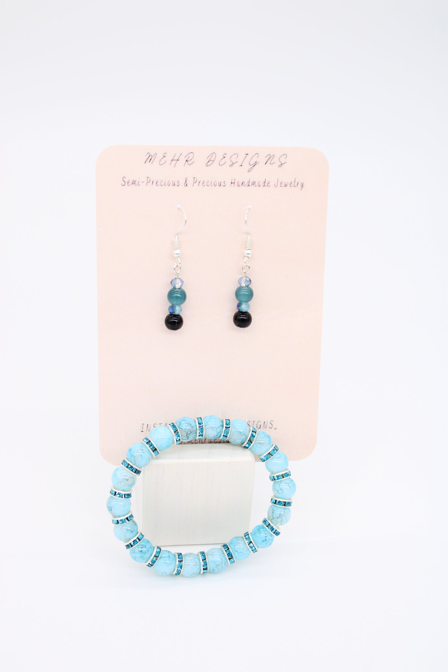 Aqua Bracelet & Earrings