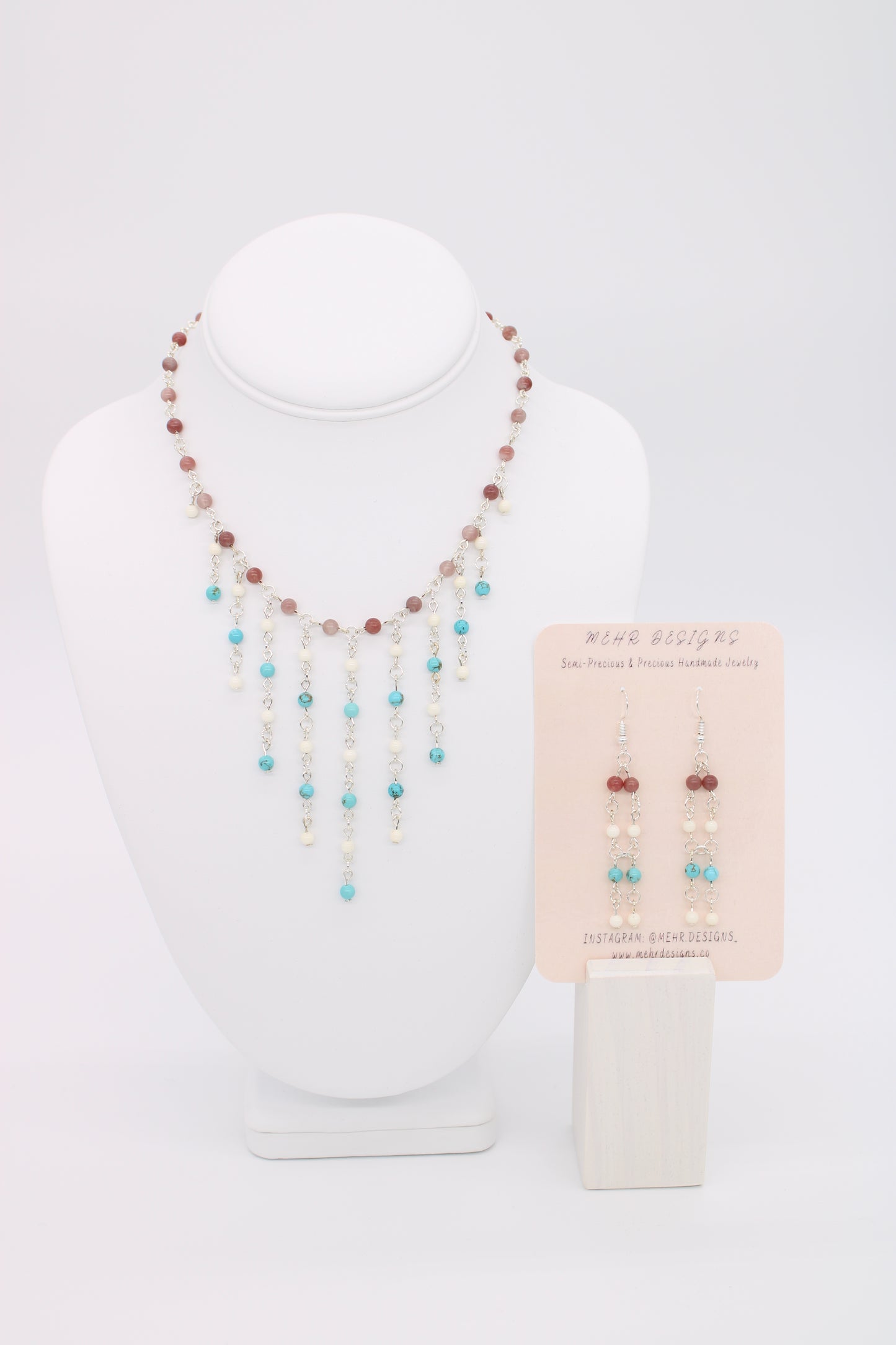 Turquoise Drop Necklace & Earring Set