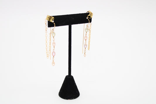 Ear Chain Pearl Threader Earrings