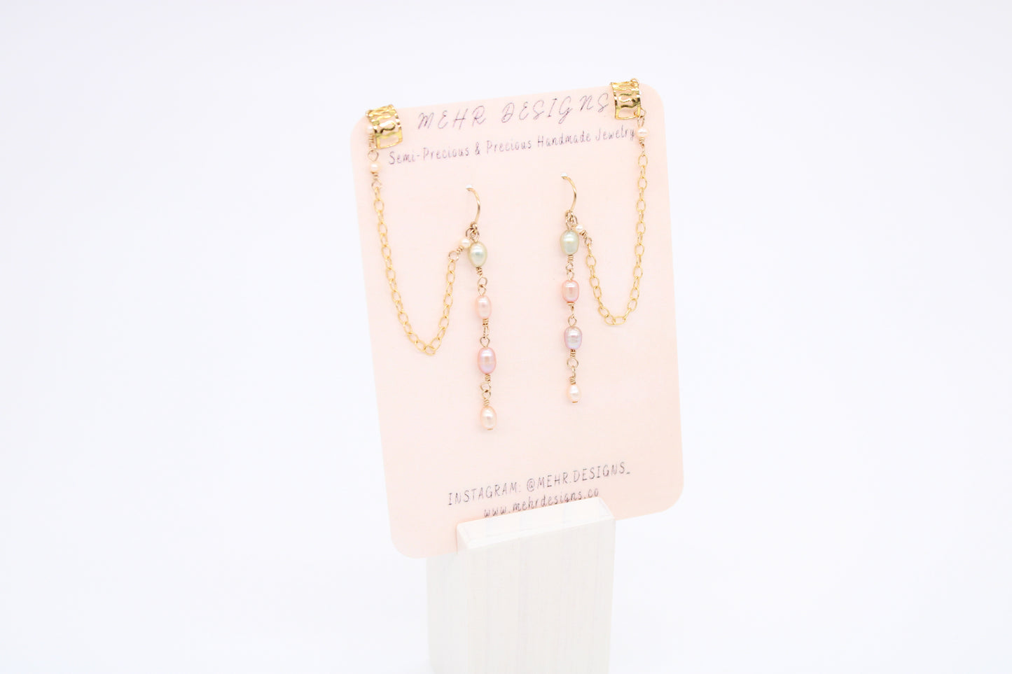 Ear Chain Pearl Threader Earrings