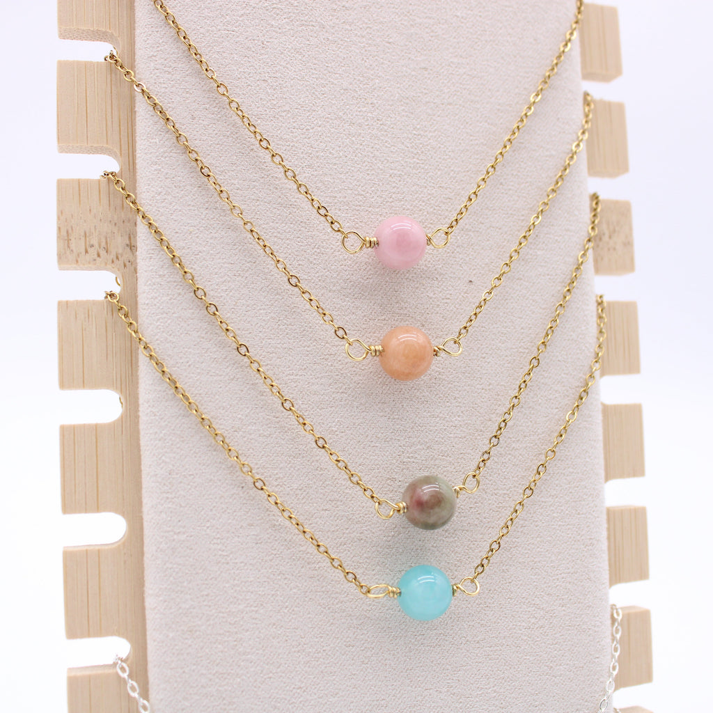 Solitaire Gem Necklace