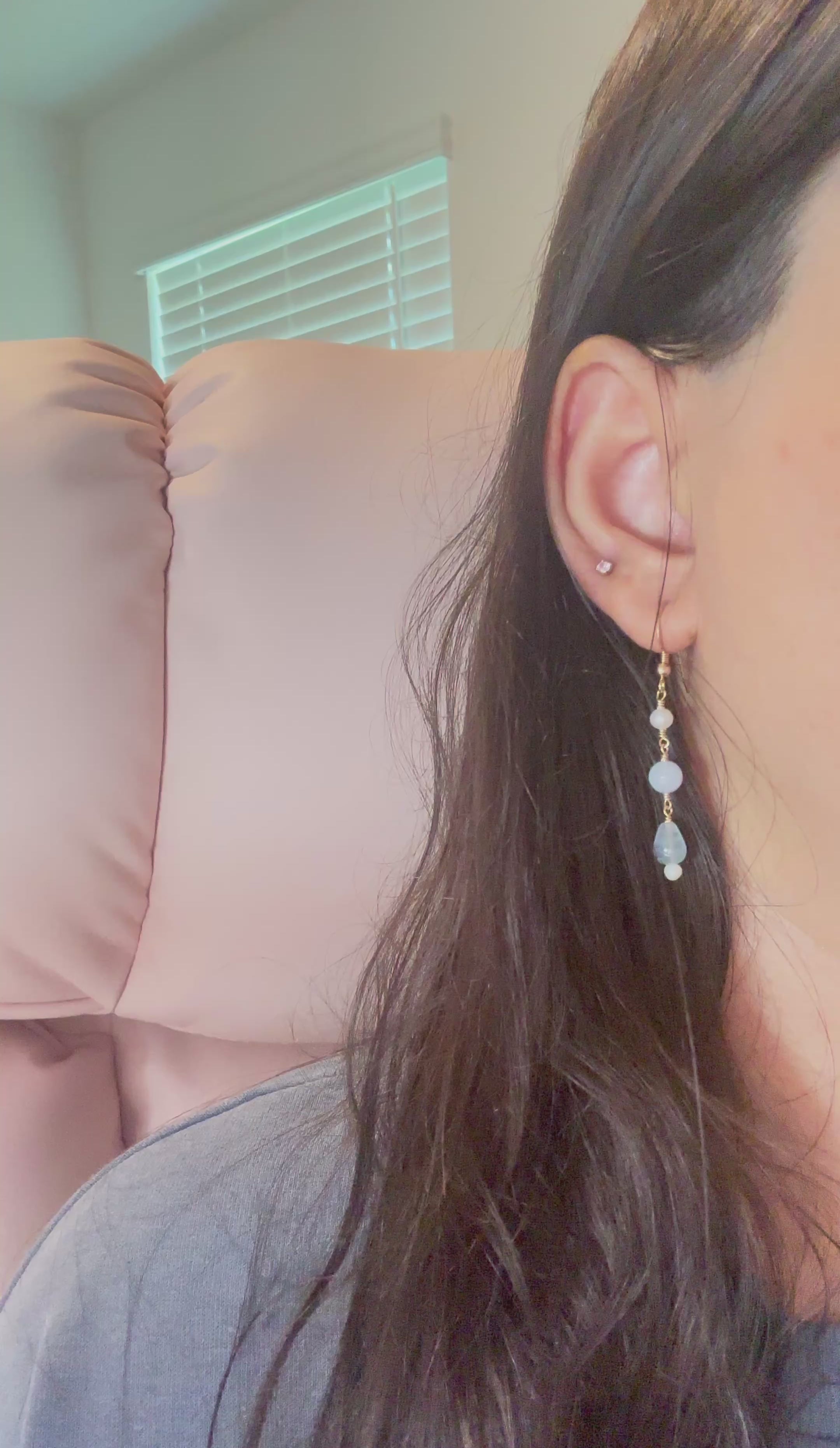 Earring & Necklace Aqua Set