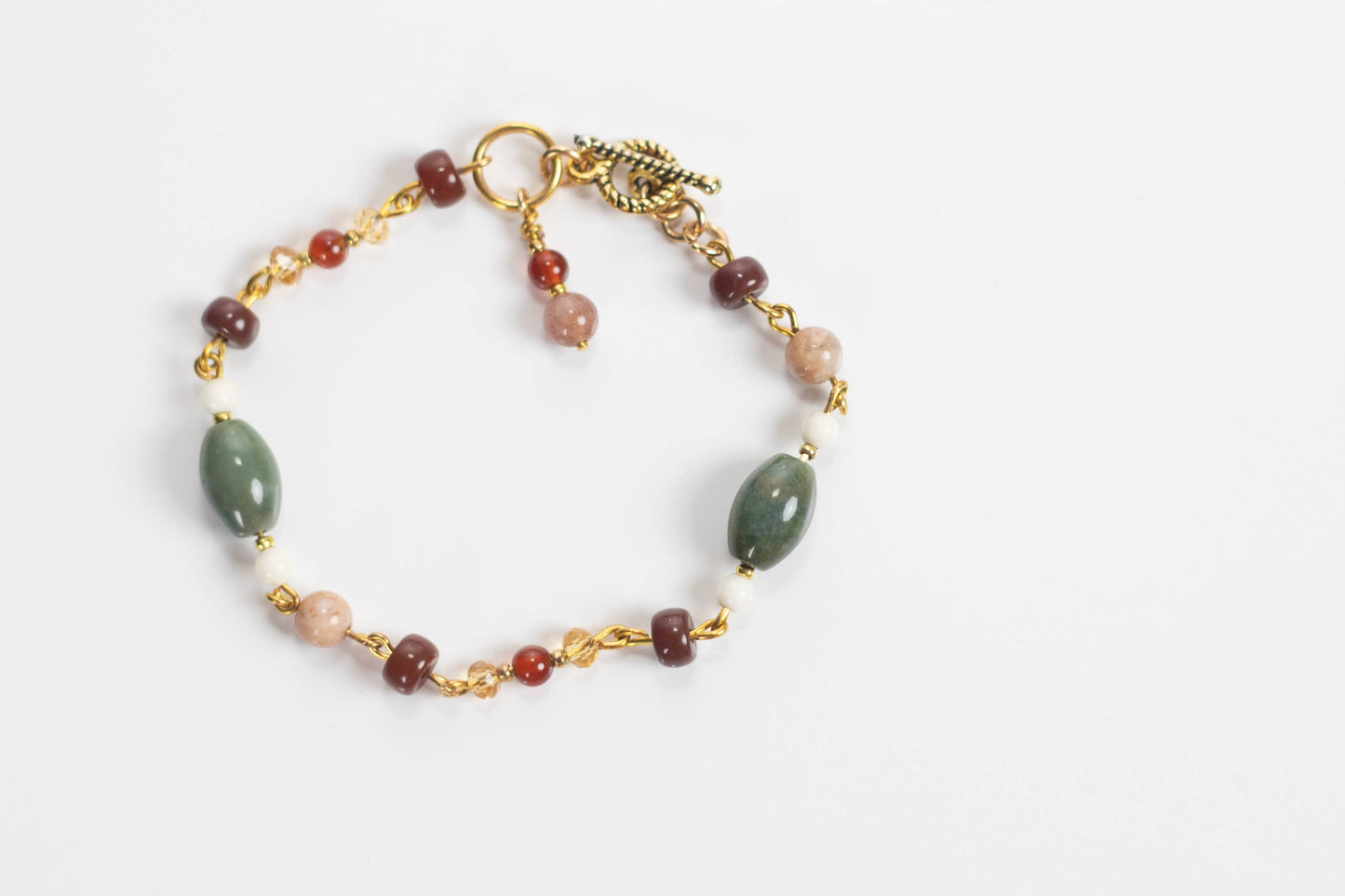 Indian Agate & Carnelian Bracelet