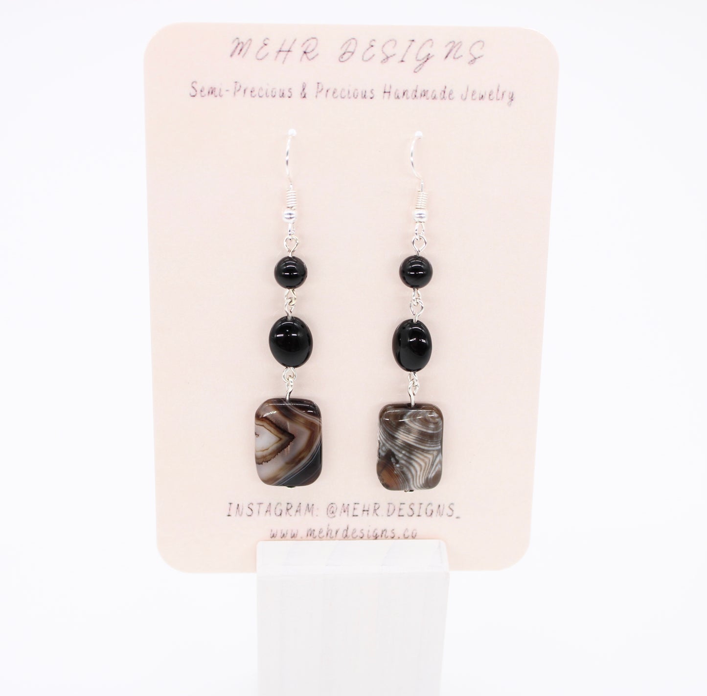 Black Drop Earrings