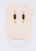 Dark Wood Jade Earrings