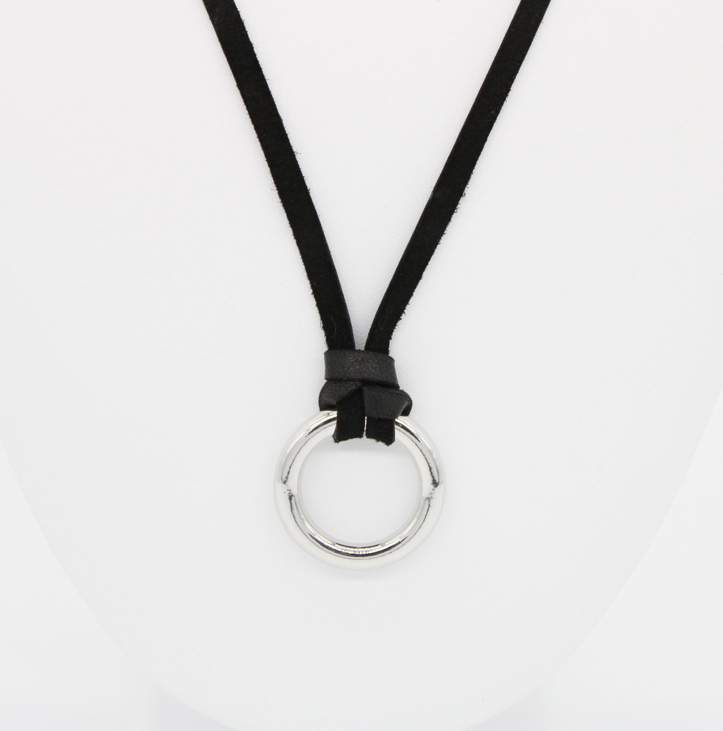 Leather Ring Necklace