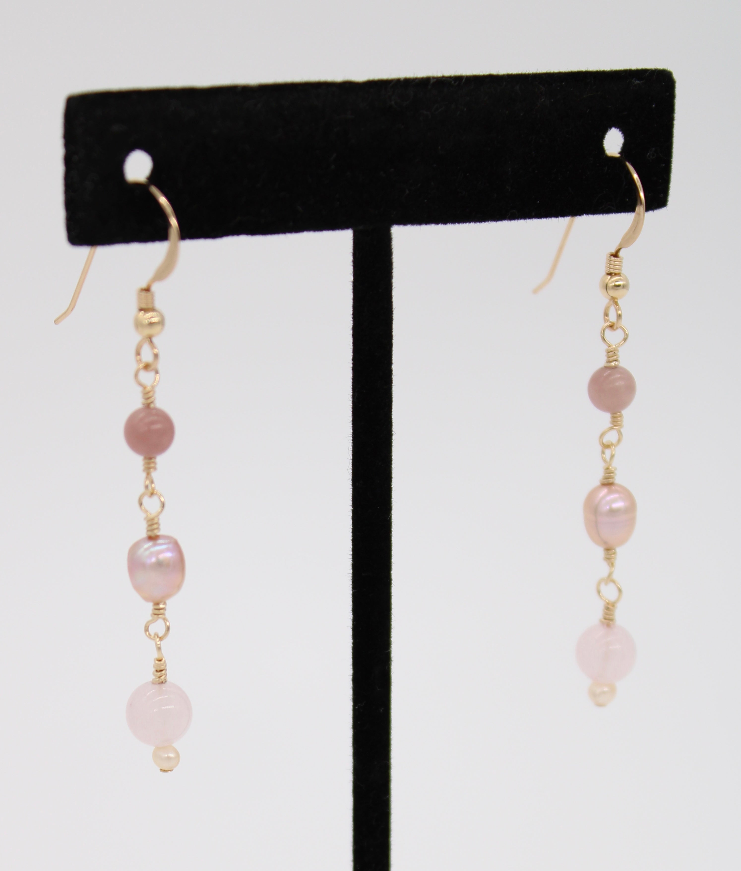 Earring & Necklace Pink Set
